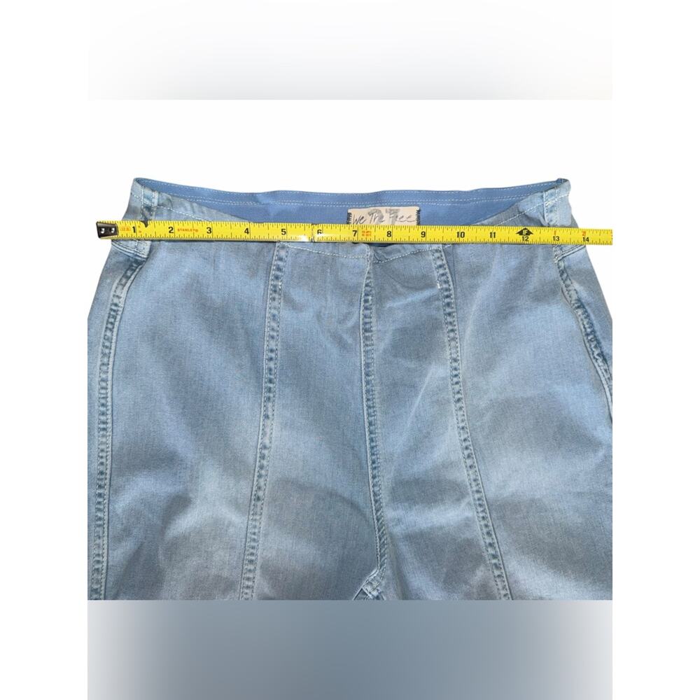 Free People We The Free Cha Cha Flare Jeans Pull On High Rise Bell Bottom Sz 27 - Picture 5 of 7
